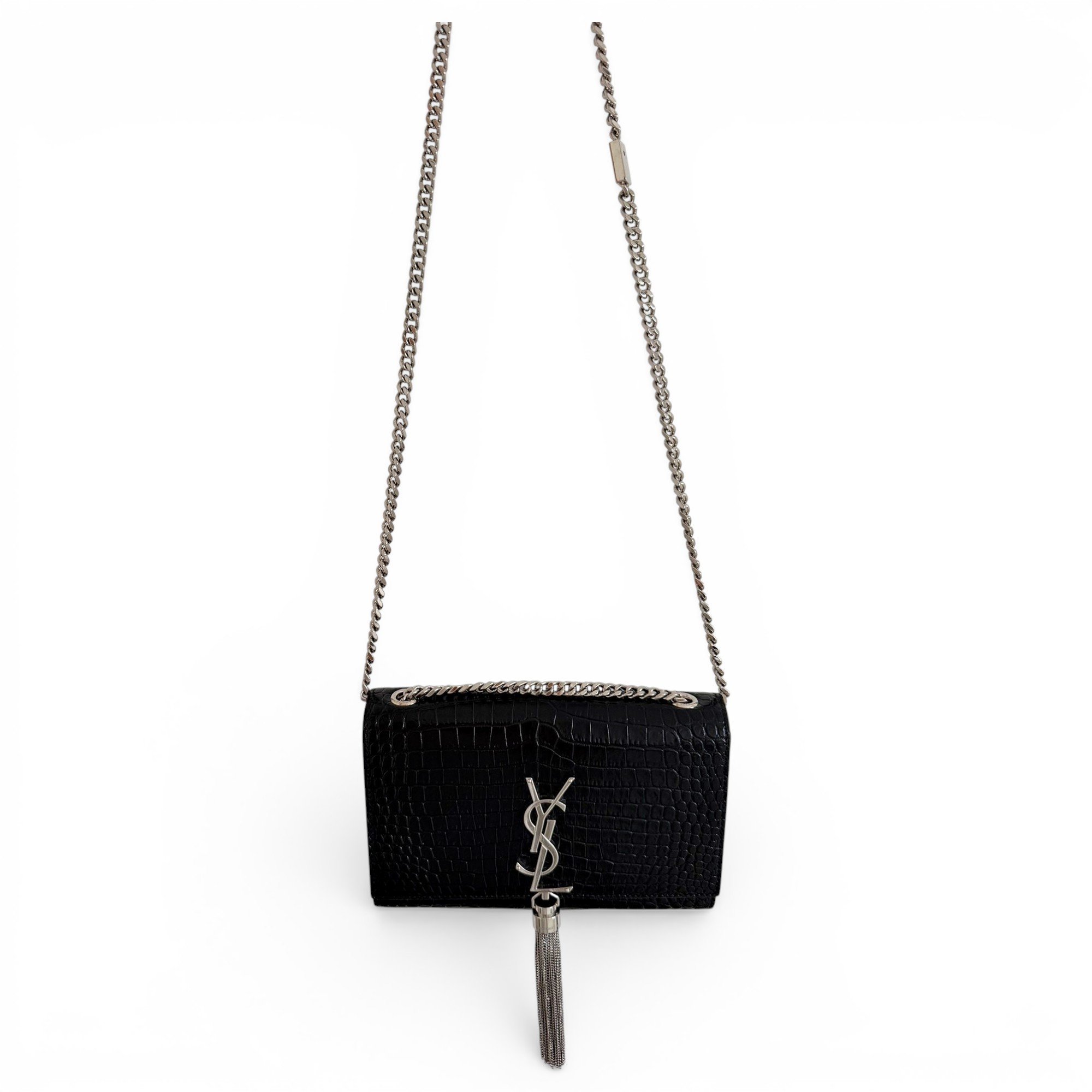Leather clutch bag