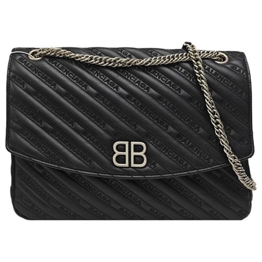 BB chain leather handbag