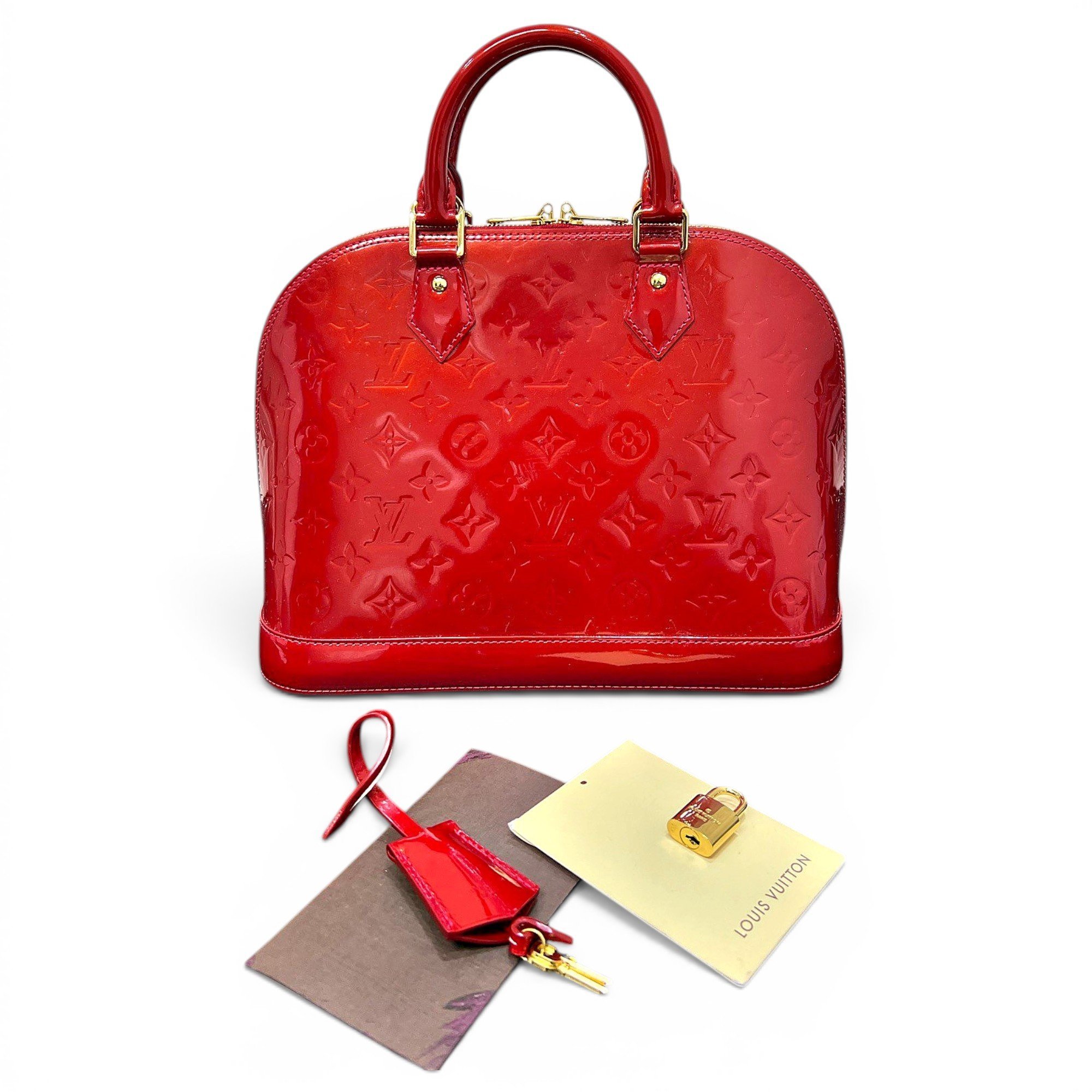 Patent leather handbag