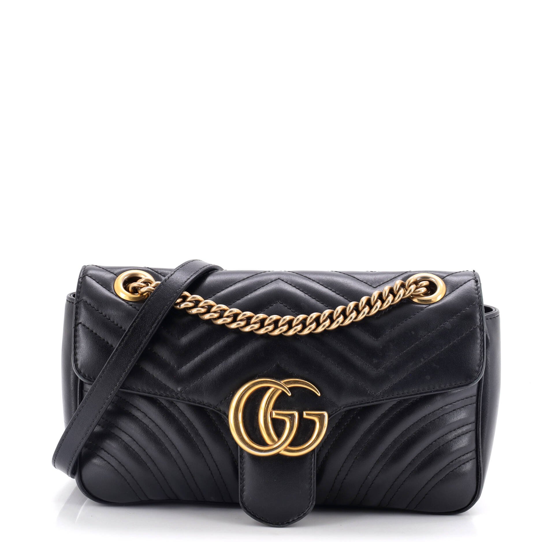 GG Marmont Flap Bag Matelasse Leather Small