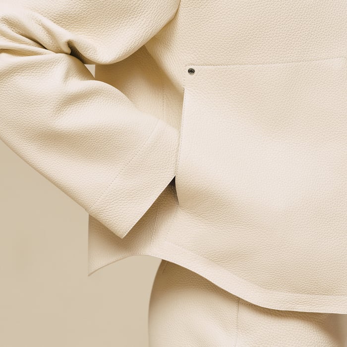 Beige Sable Washed Deerskin Jacket