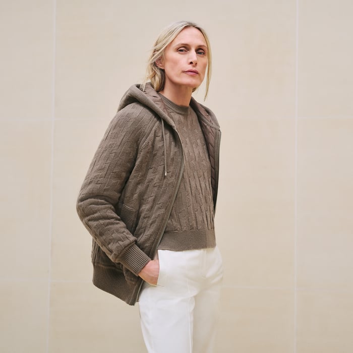 "H" Zipped Hooded Jacket