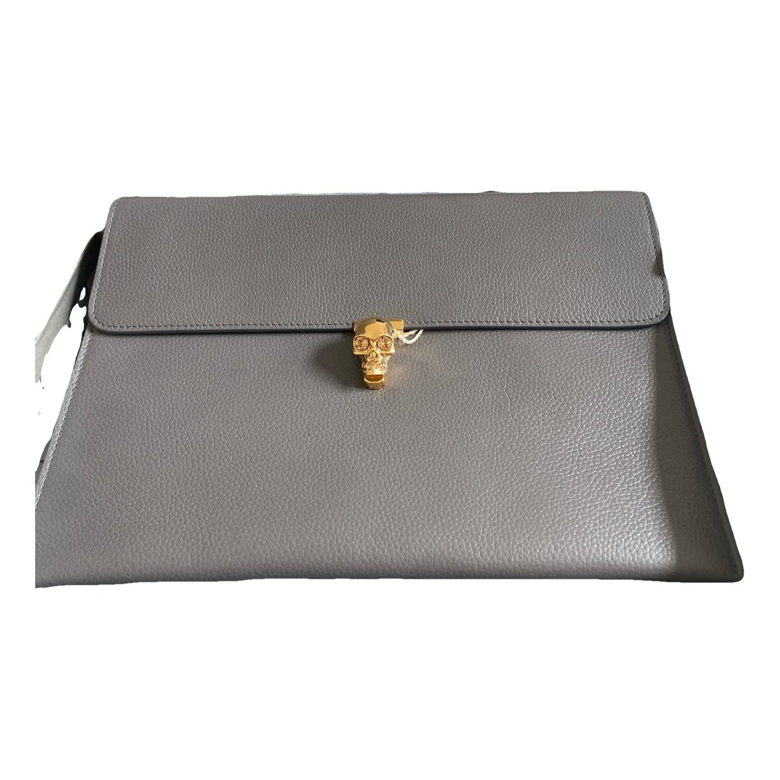 Alexander McQueen Skull leather clutch bag