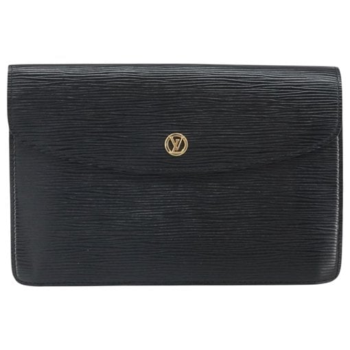 Leather clutch bag