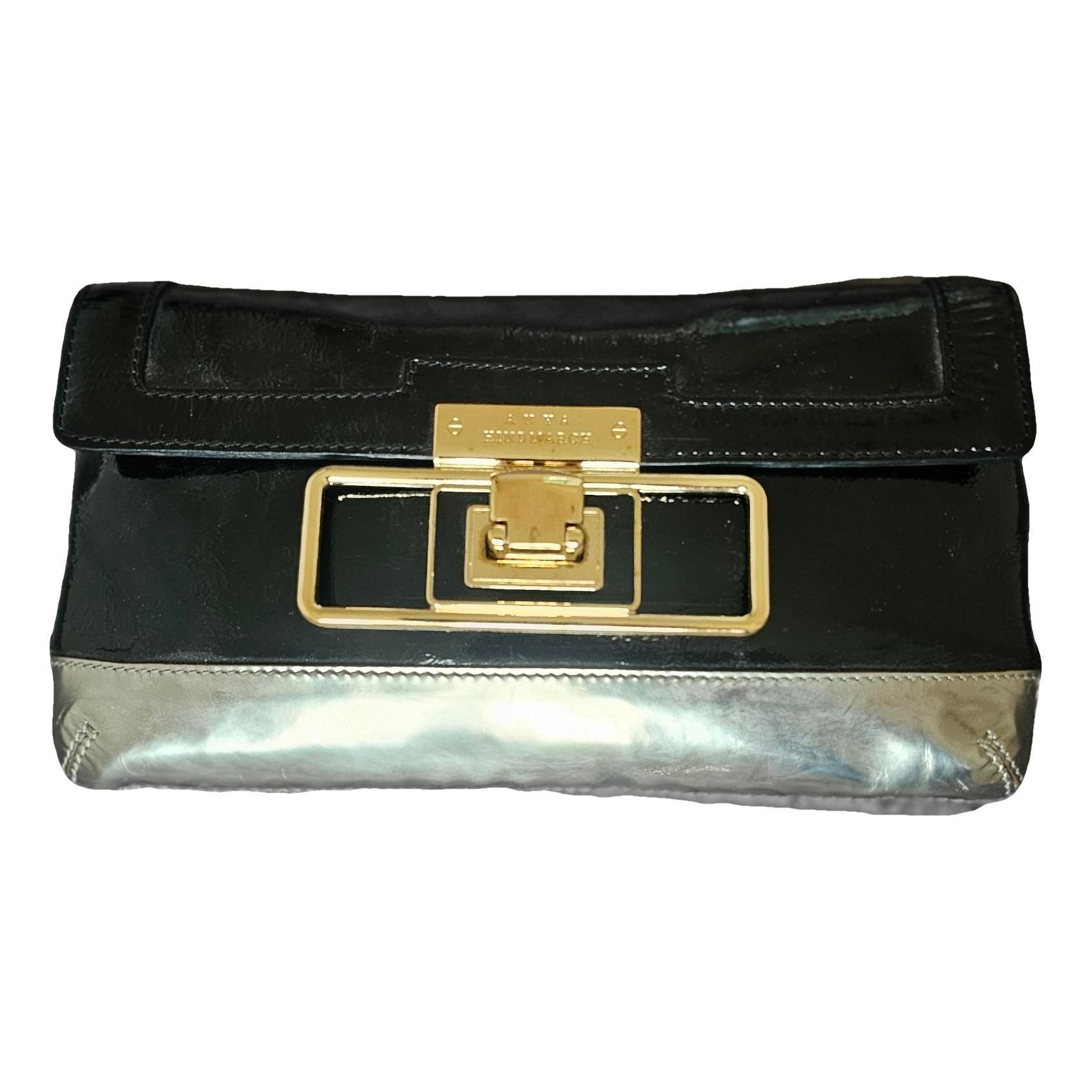 Patent leather clutch bag