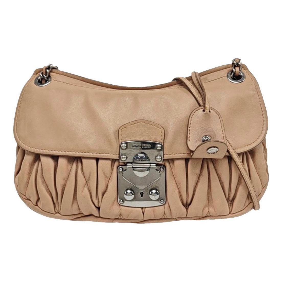 Coffer leather handbag
