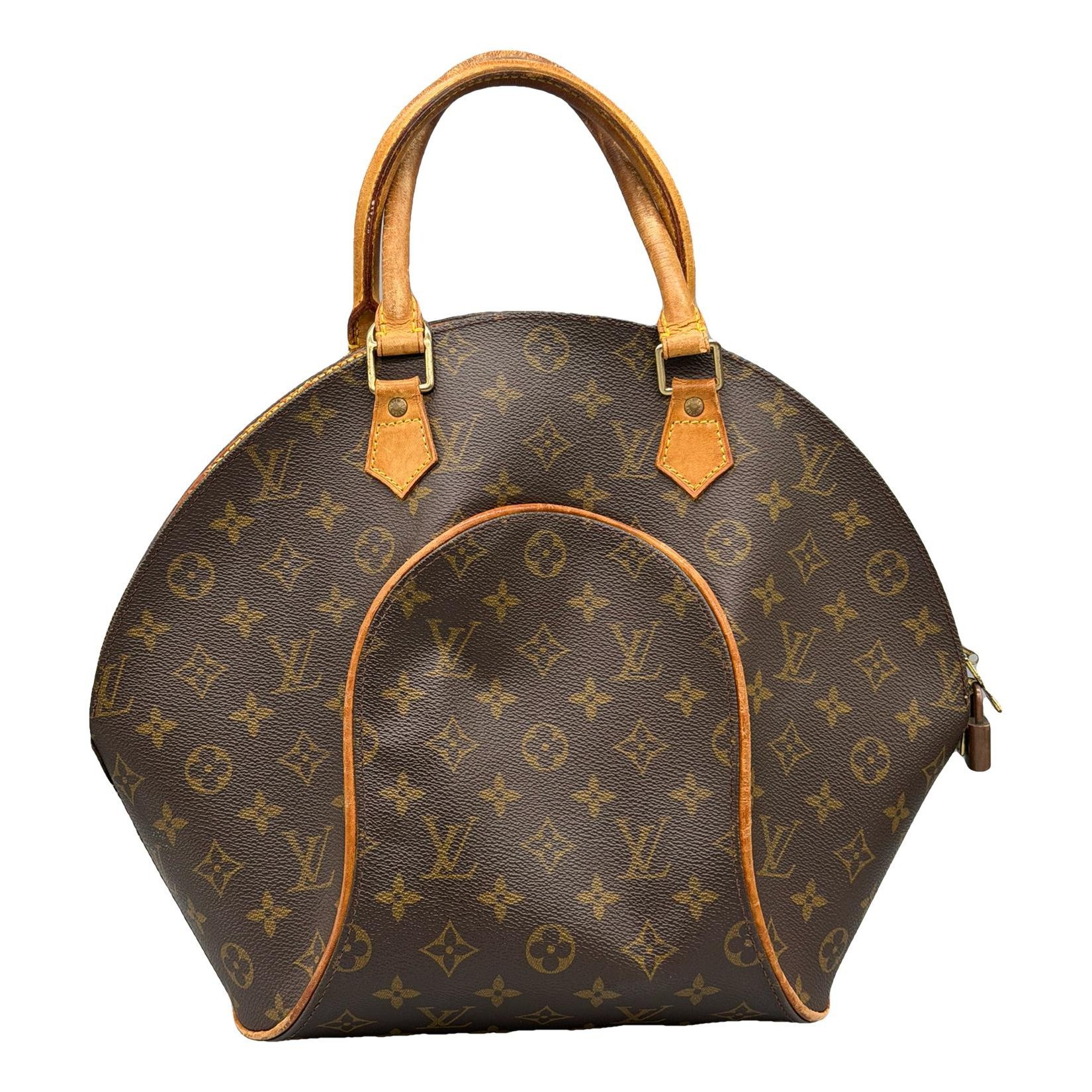 Ellipse leather handbag