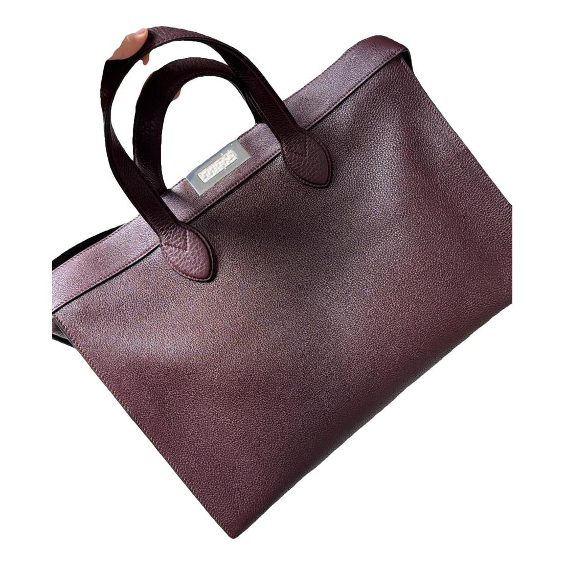 Peekaboo leather tote