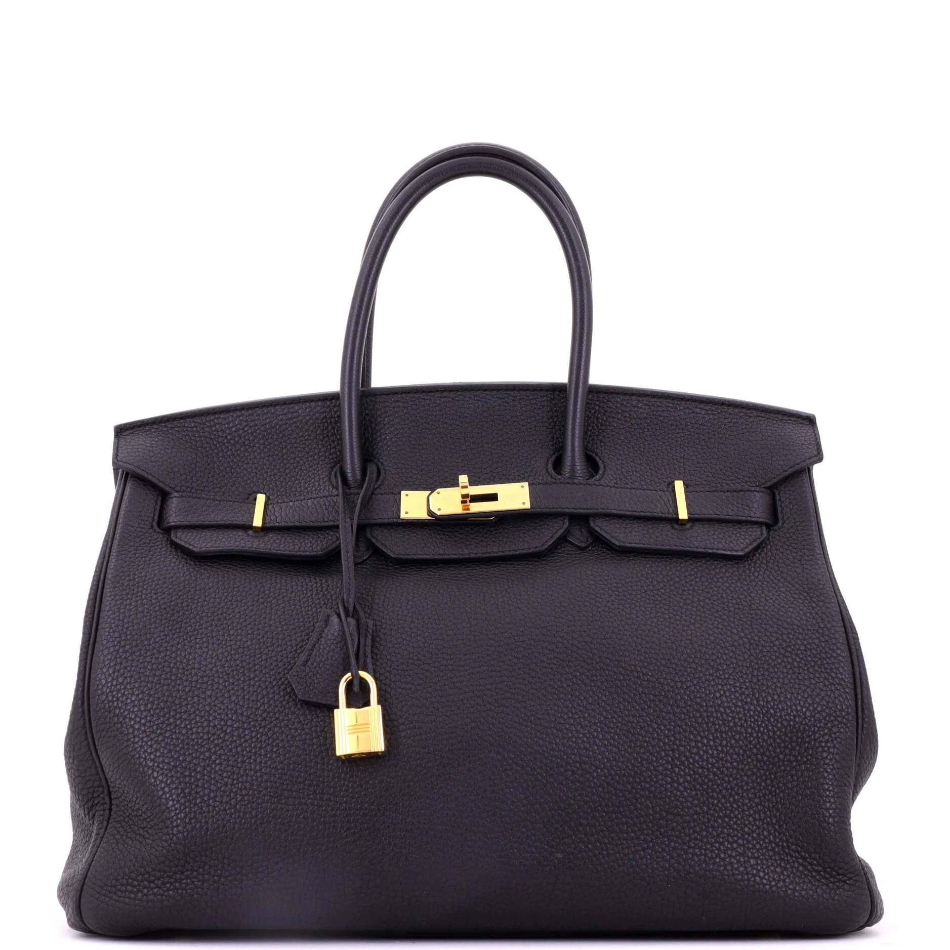 Hermes Birkin 35 Handbag Noir Togo Leather 2014
