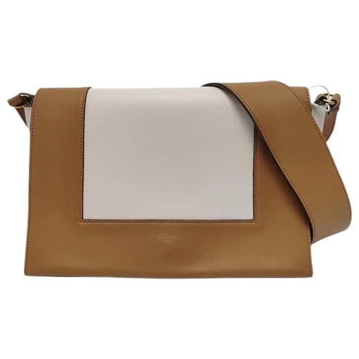 Frame leather handbag