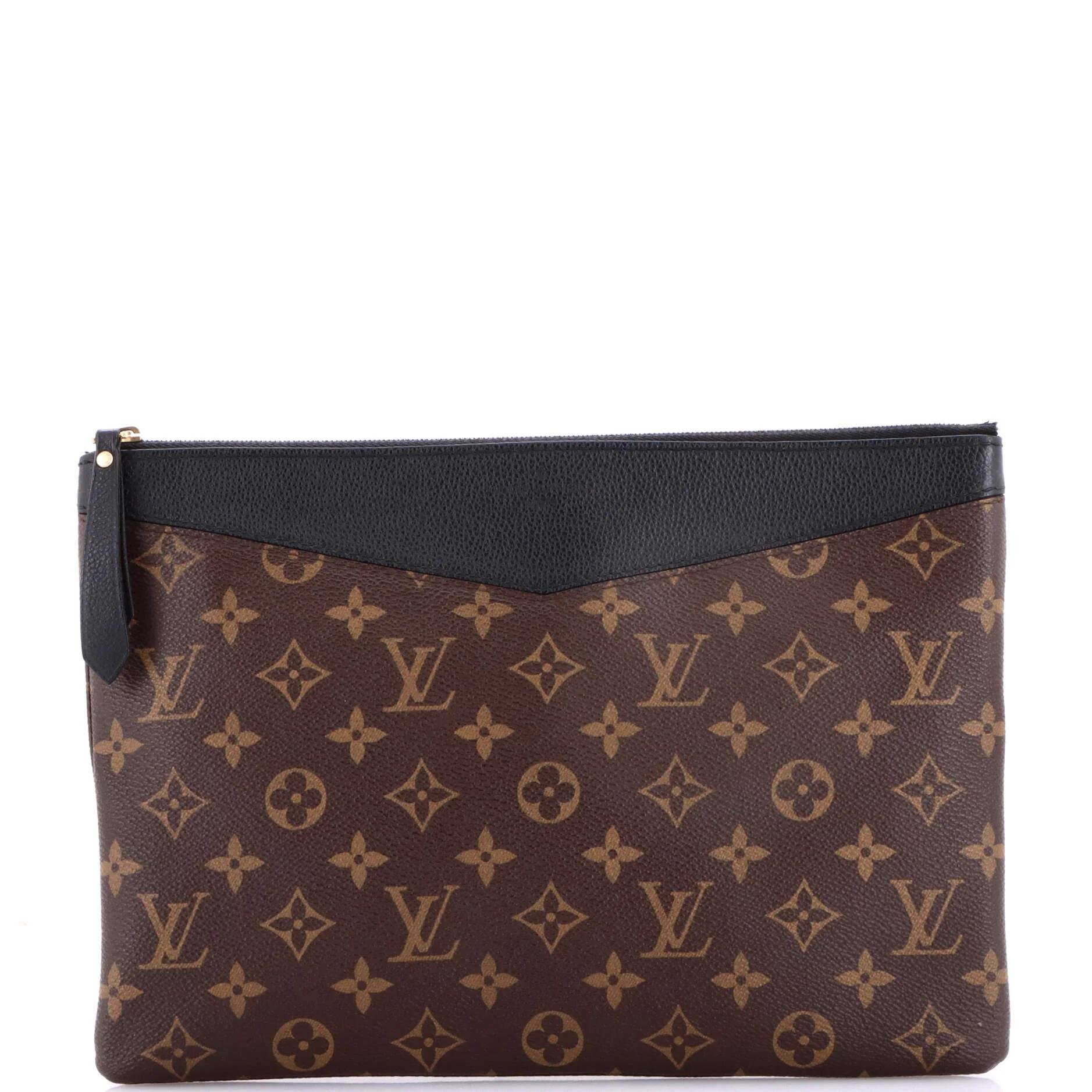Leather clutch bag
