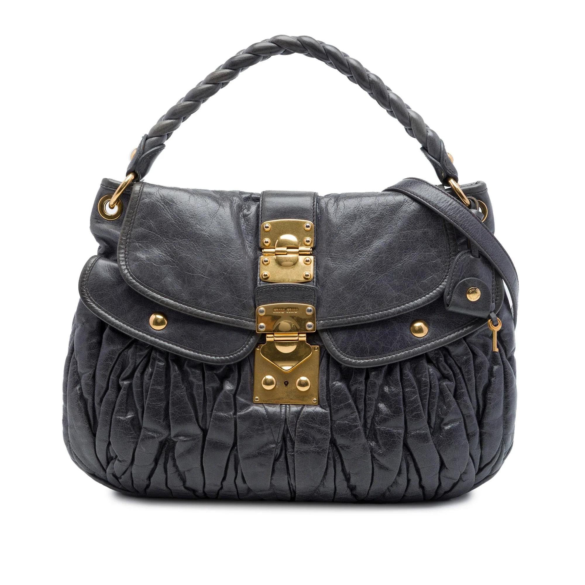 Matelassé leather handbag