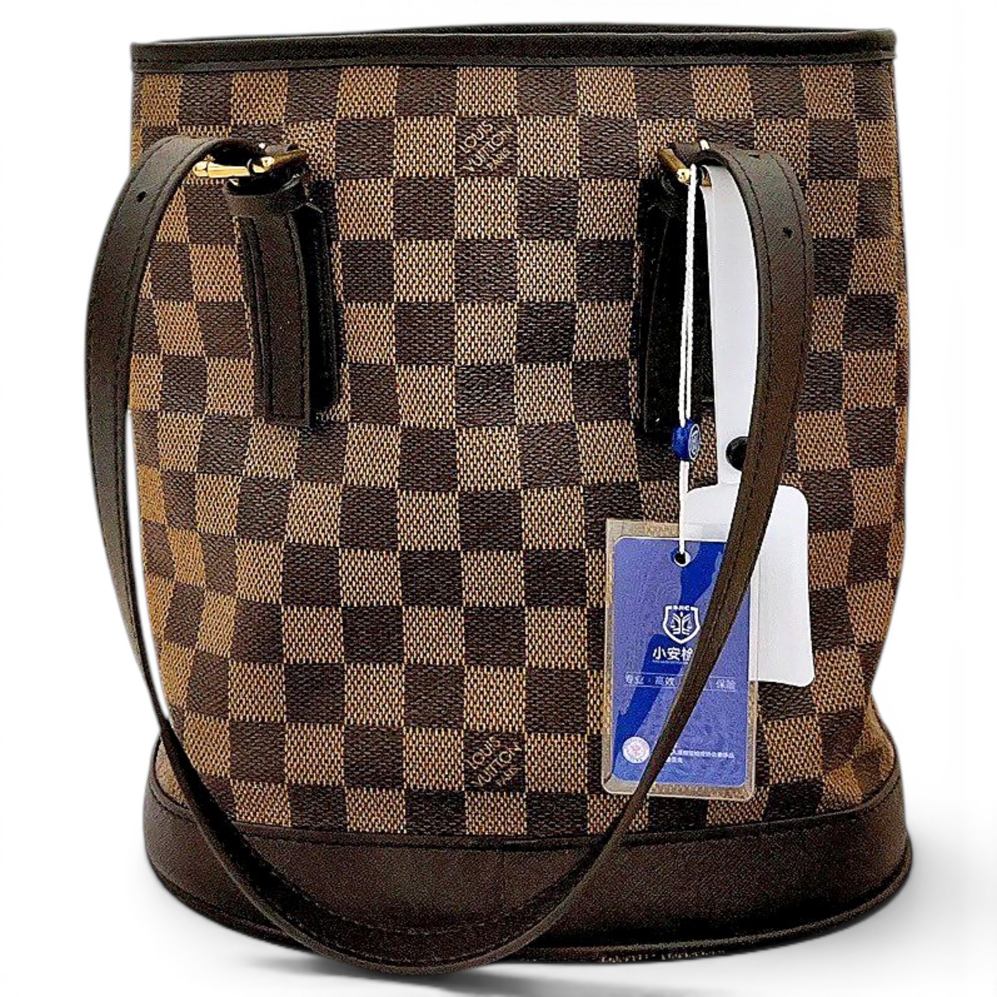Bucket leather handbag