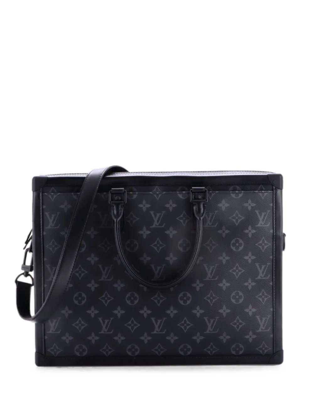 Soft Trunk Briefcase Monogram Eclipse Canvas business bag
