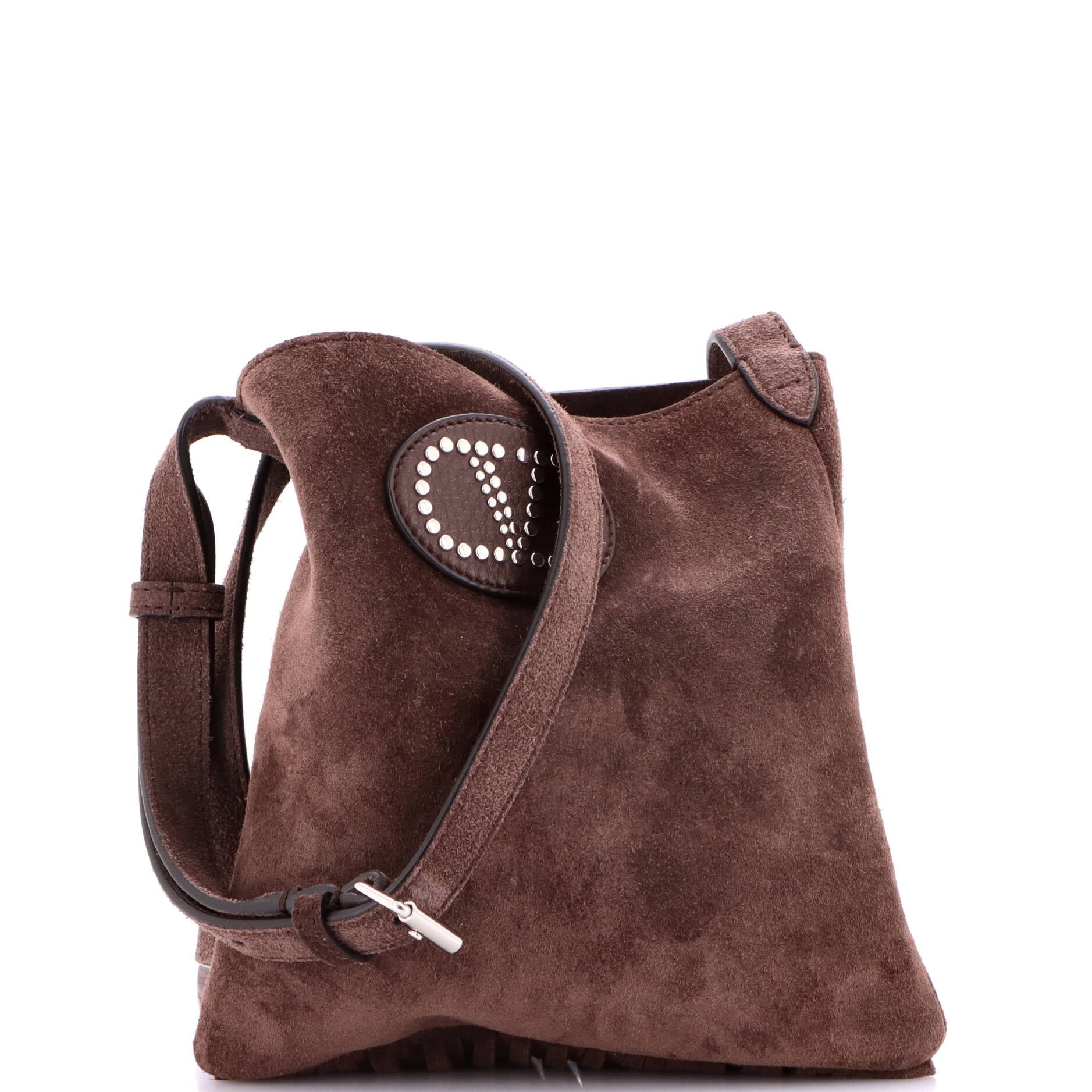 Valentino Garavani Nellcote Shoulder Bag Studded Suede