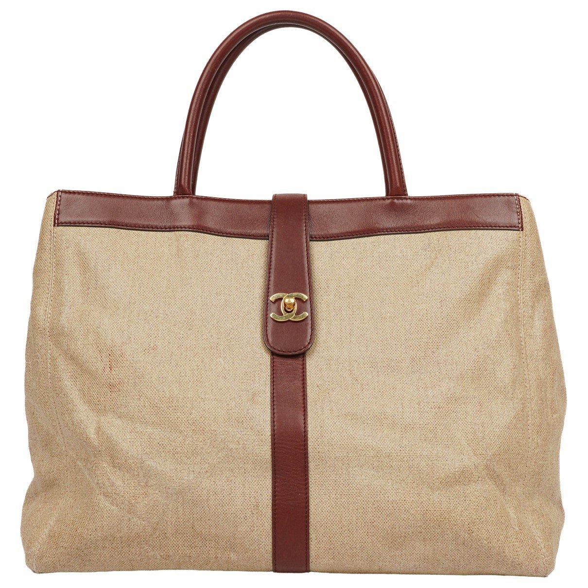 Grand shopping linen handbag
