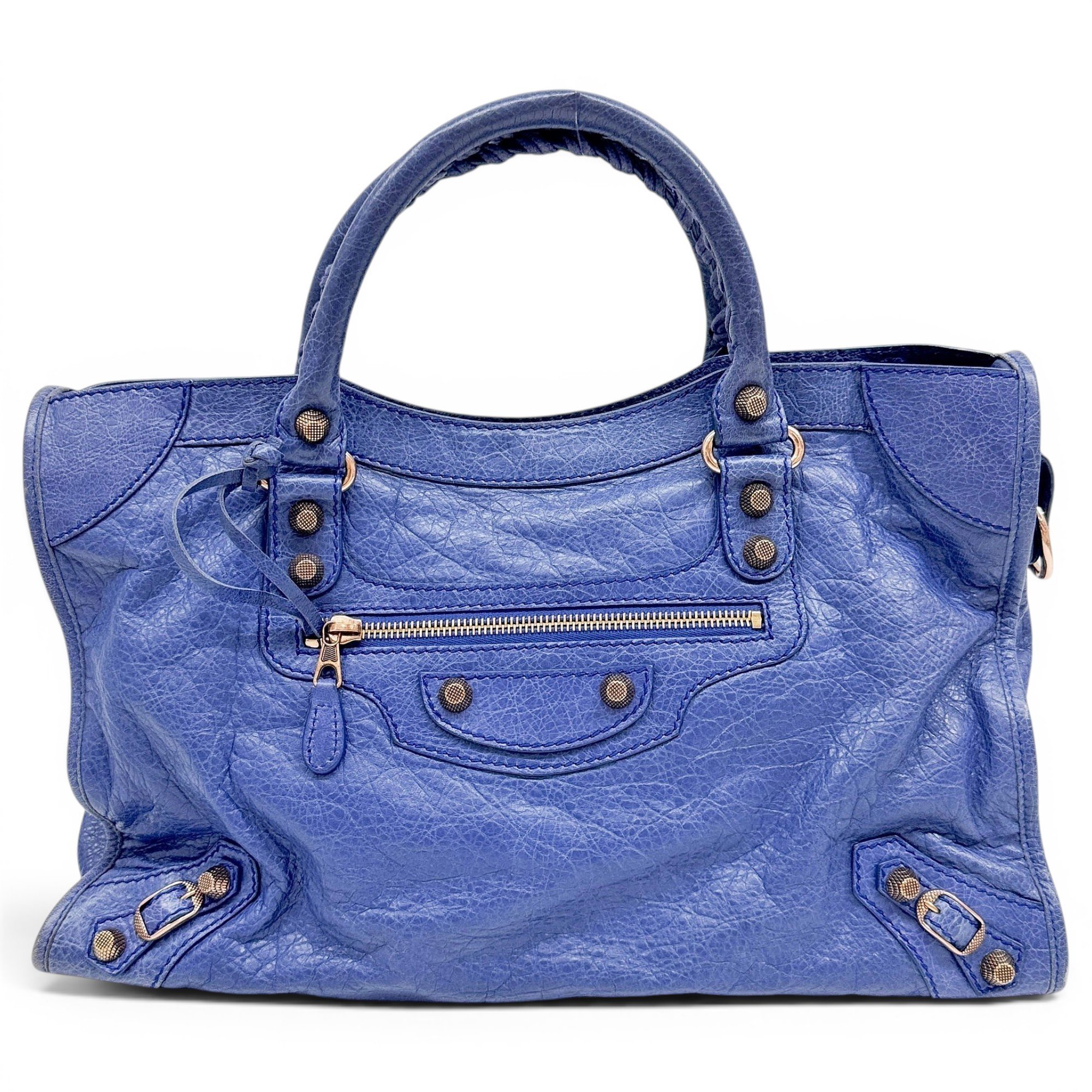 City leather handbag