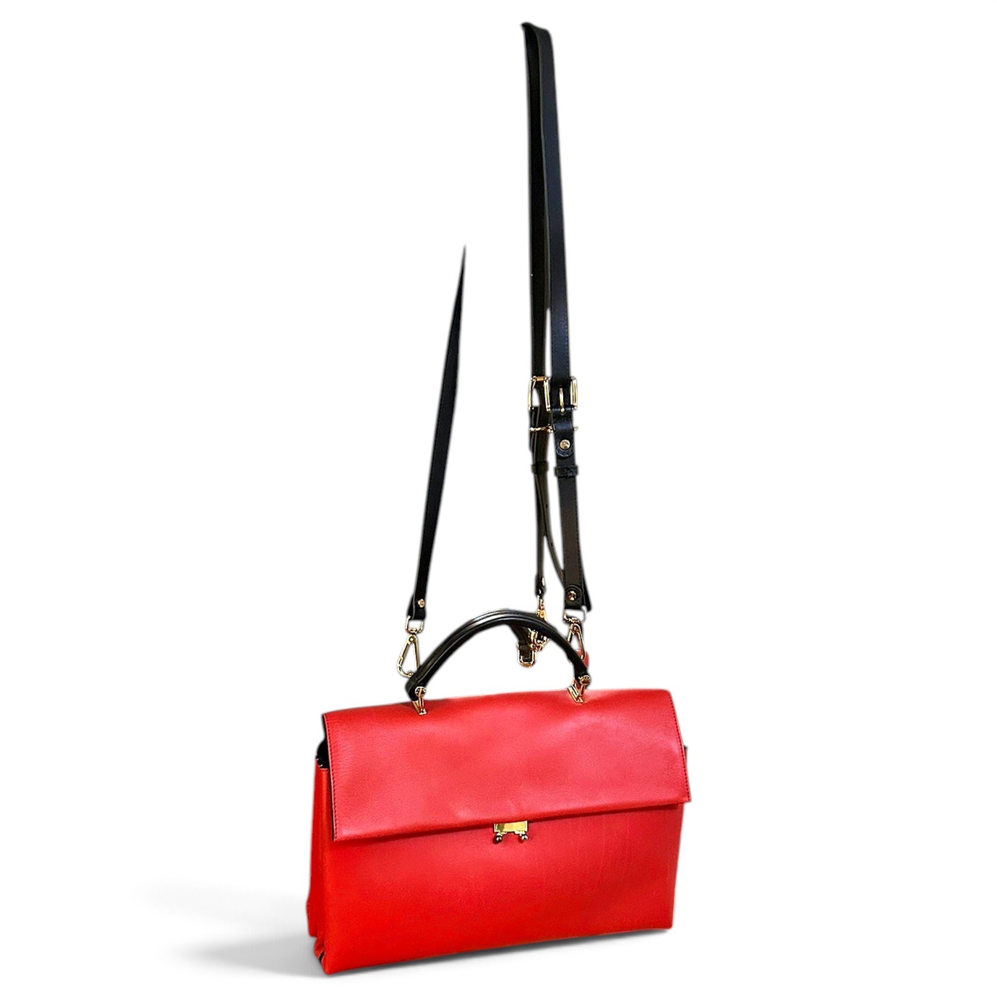 Marni Trunk leather crossbody bag
