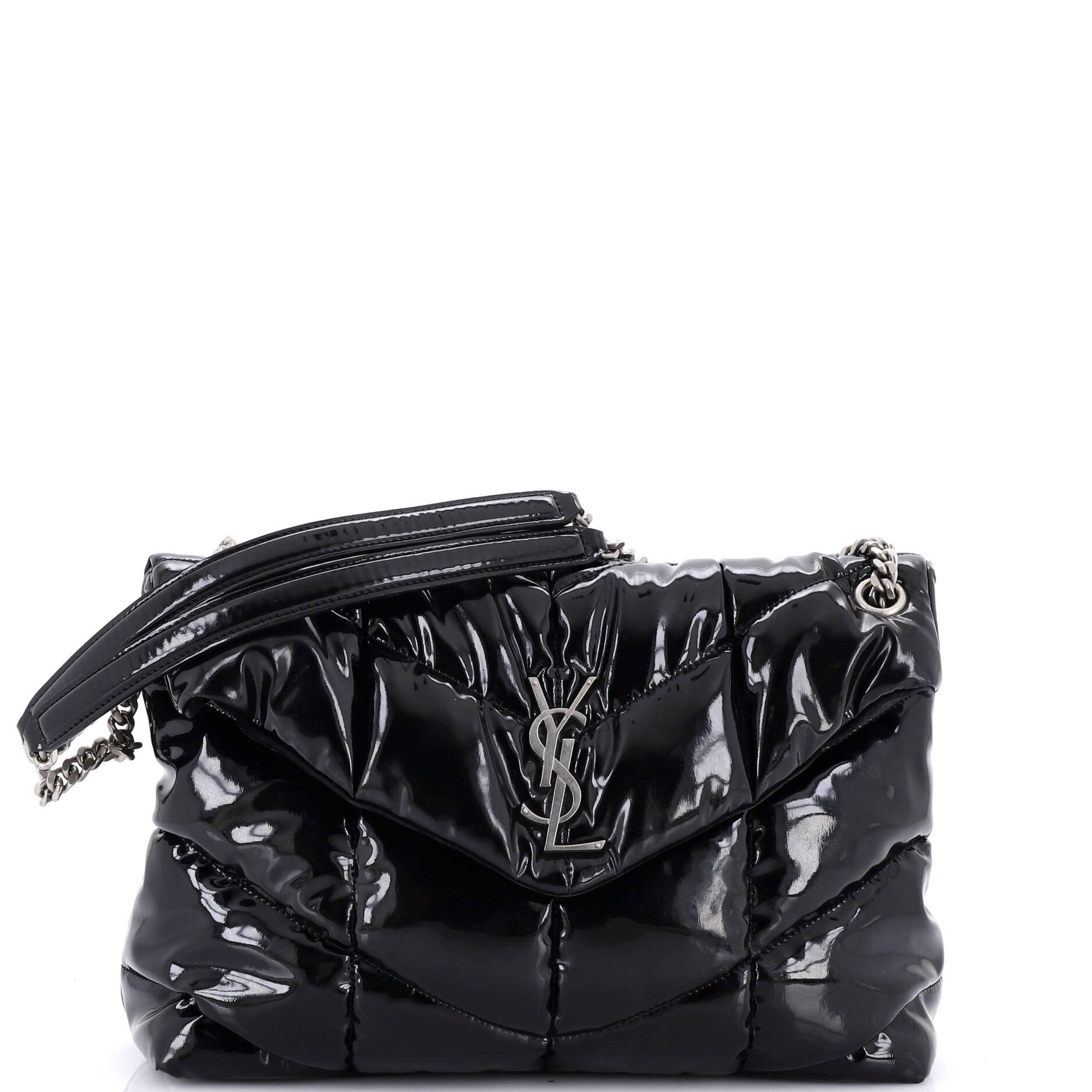 Loulou Puffer Shoulder Bag Quilted Patent Medium