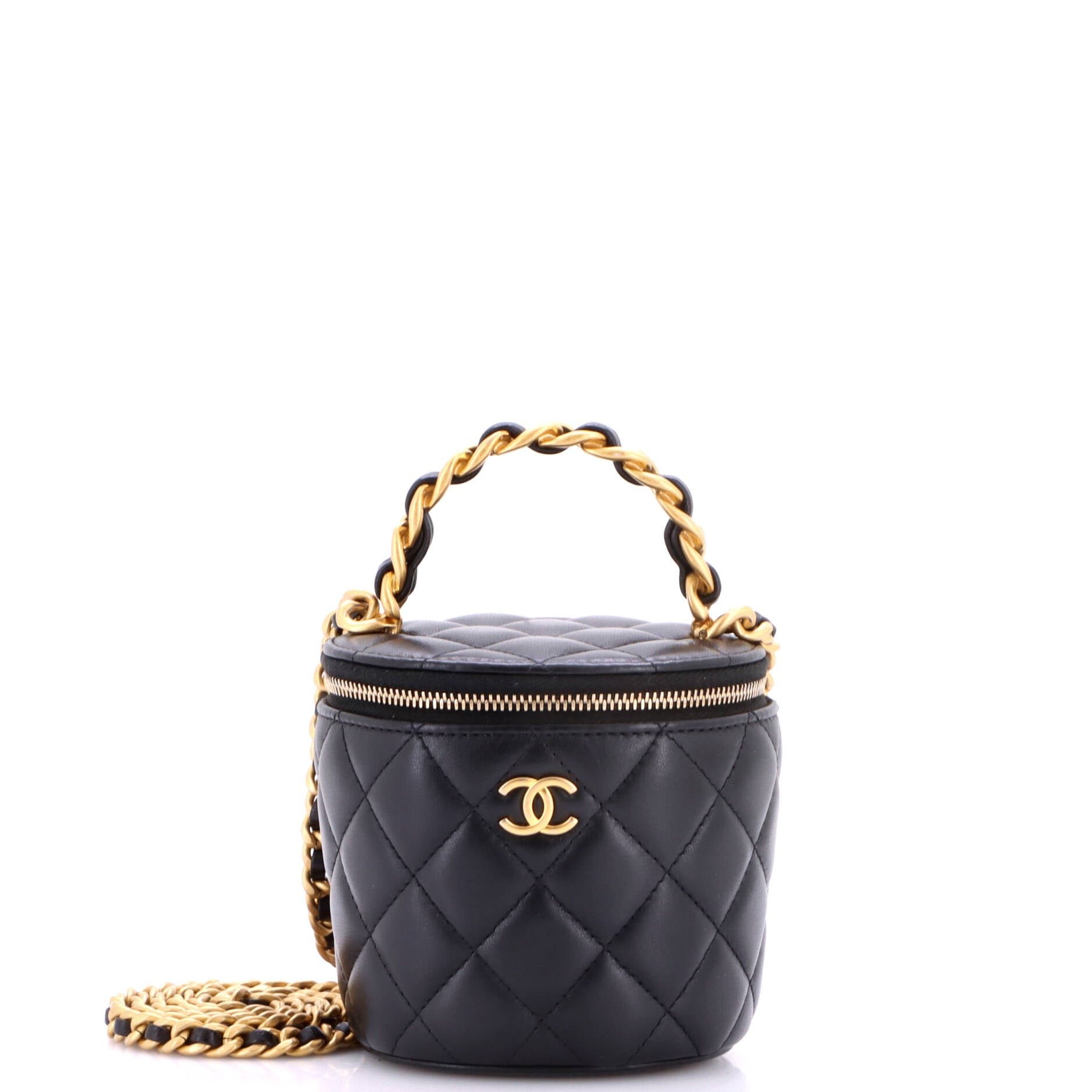 Afternoon Tea Vanity Bucket Bag Quilted Lambskin Mini