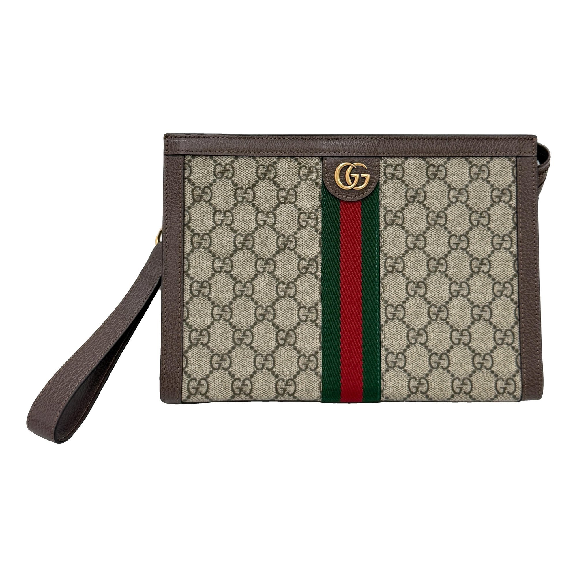 Ophidia leather clutch bag