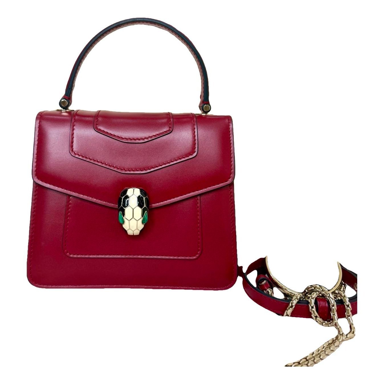 Serpenti leather handbag