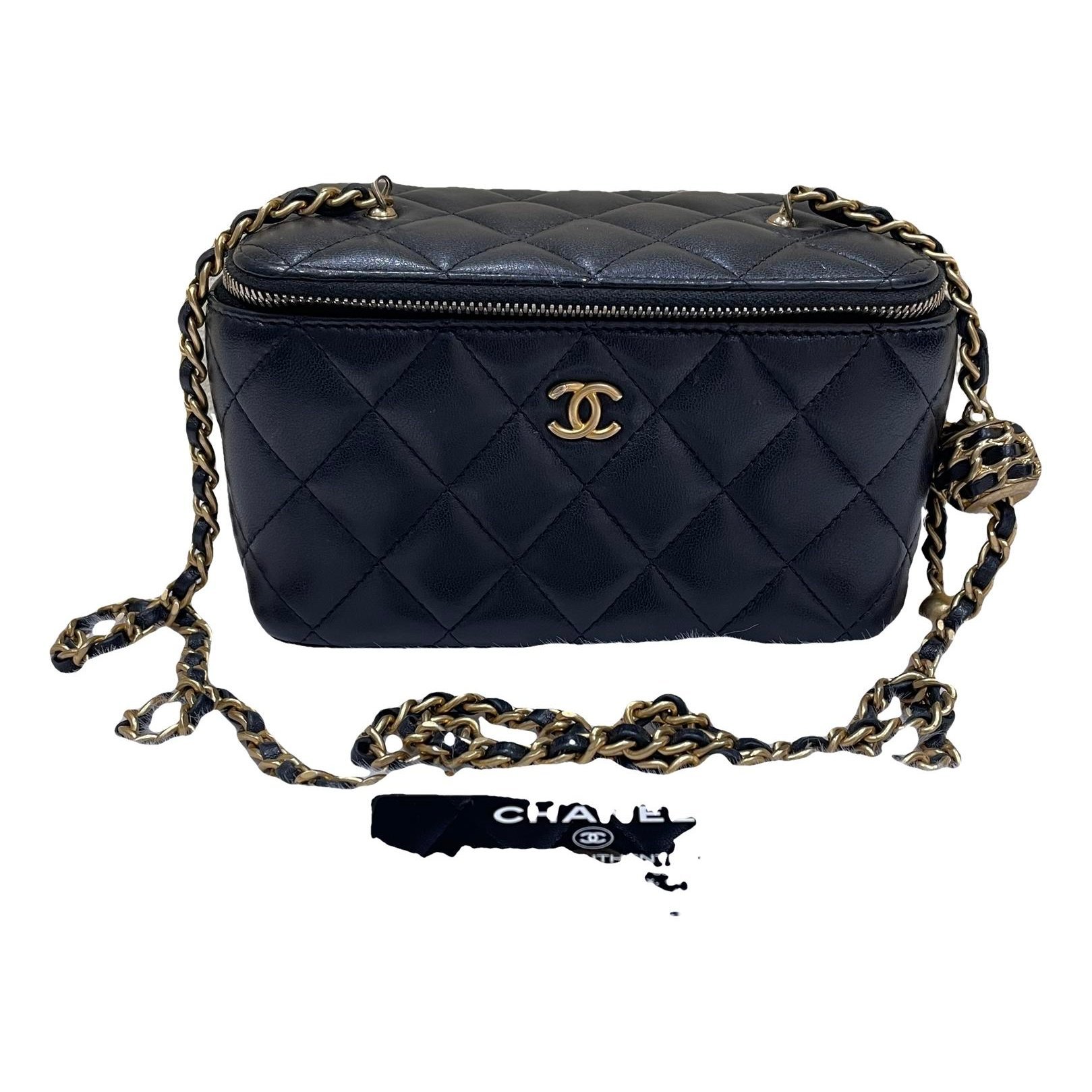 Vanity leather handbag