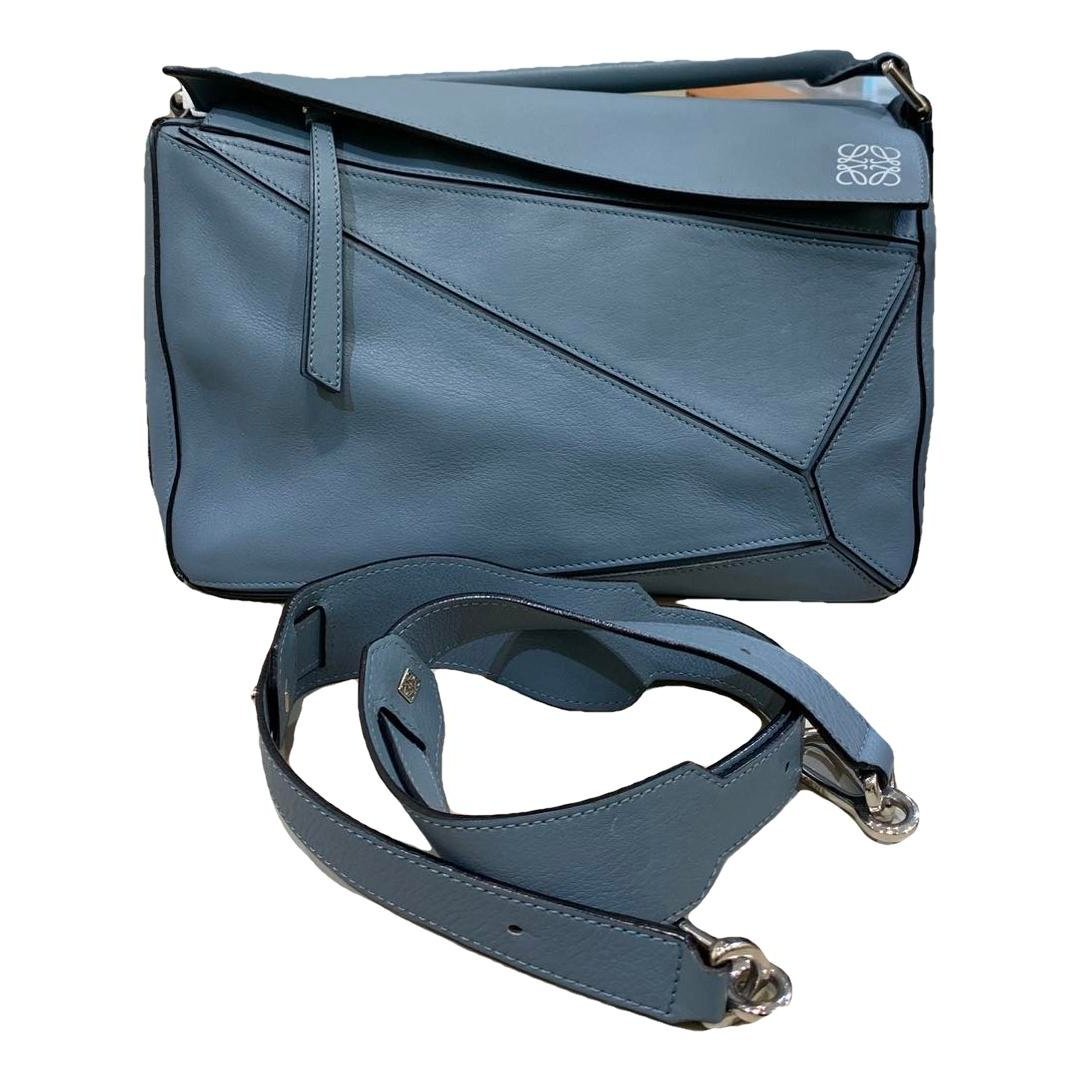 Puzzle leather handbag