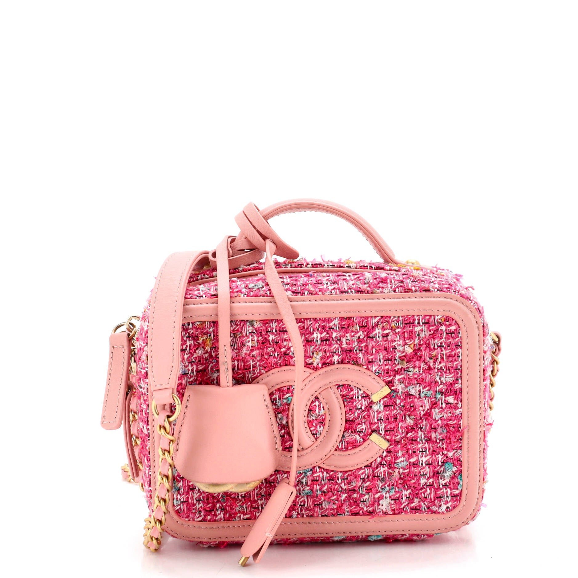 Filigree Vanity Case Quilted Tweed Small