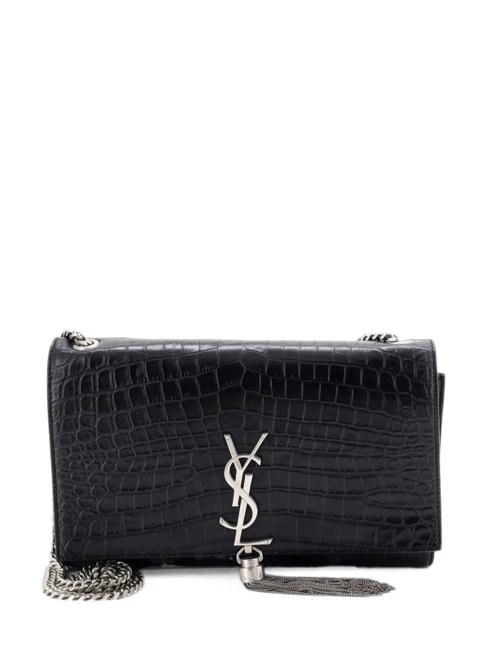 Classic Monogram Tassel Crocodile Embossed Leather Medium crossbody bag