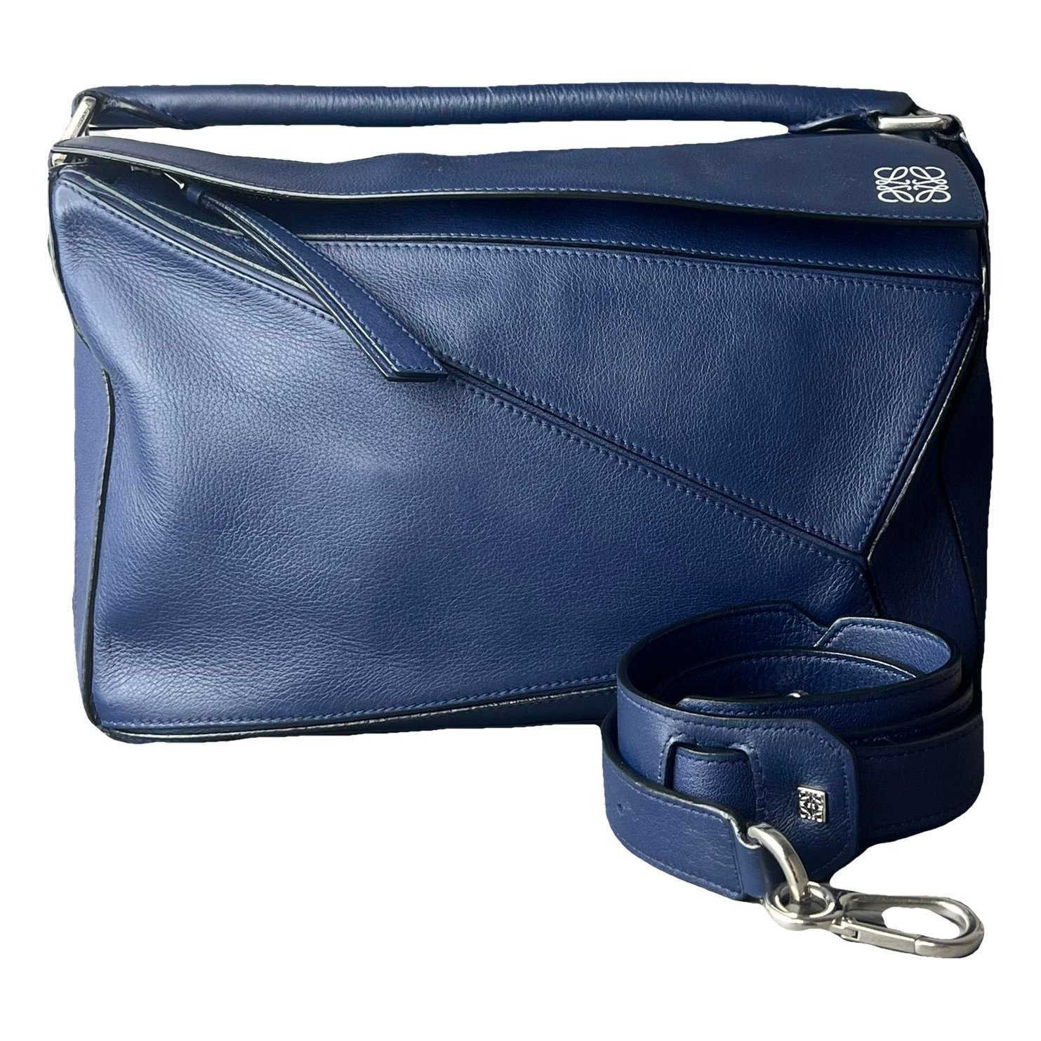 Puzzle leather handbag