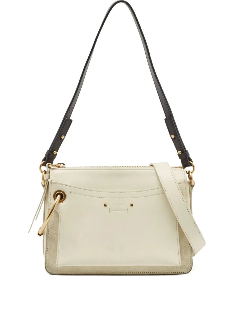 Suede Leather Ring Detail Bag