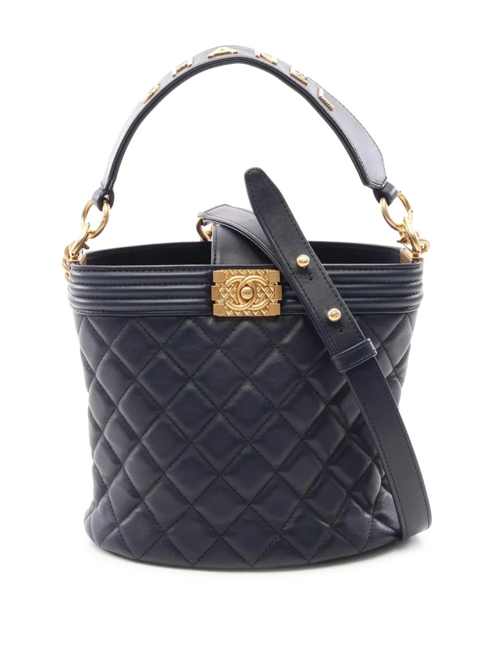 2020 Quilted Lambskin Boy Bucket Bag satchel