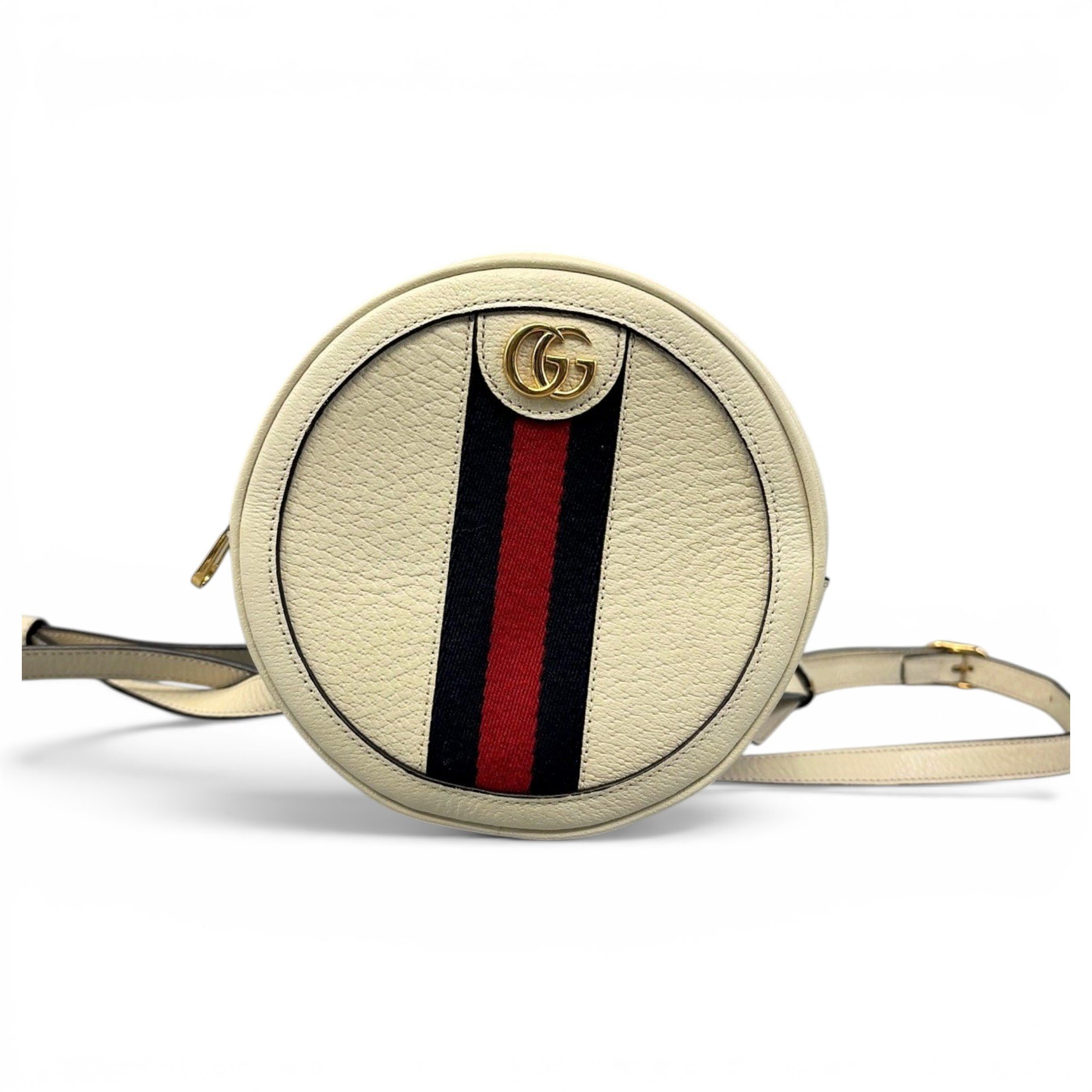 Ophidia Round leather handbag