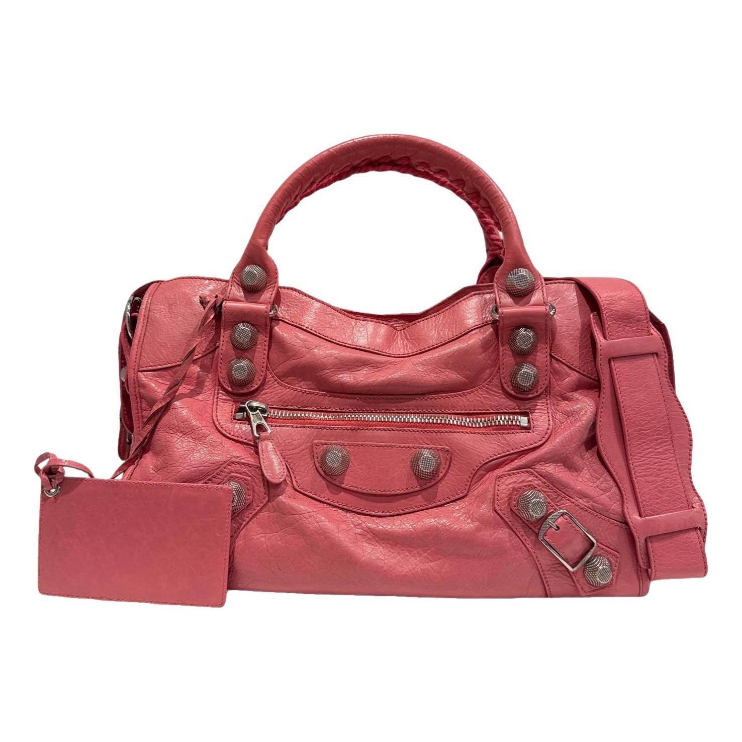 City leather handbag