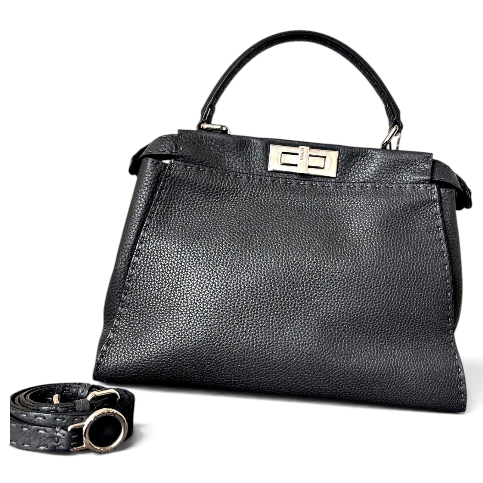 Peekaboo leather handbag