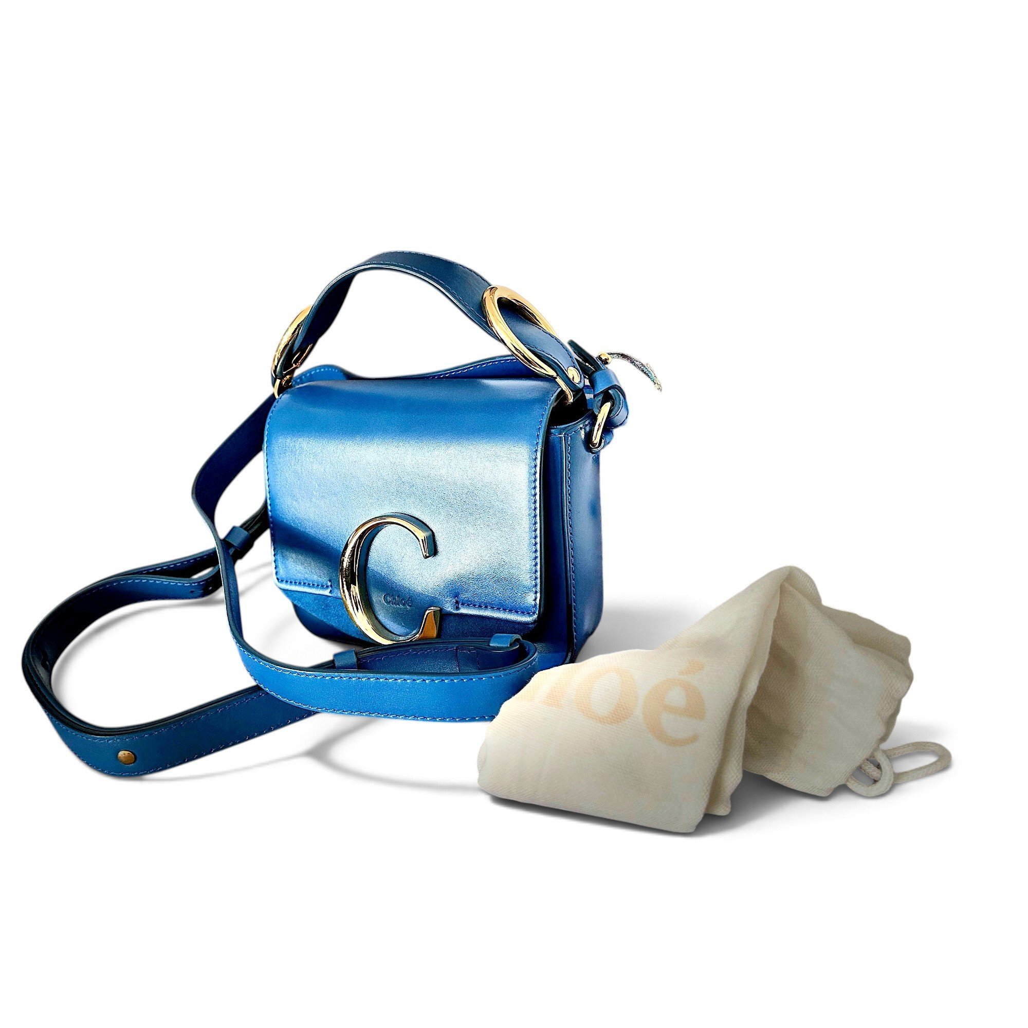 C leather crossbody bag