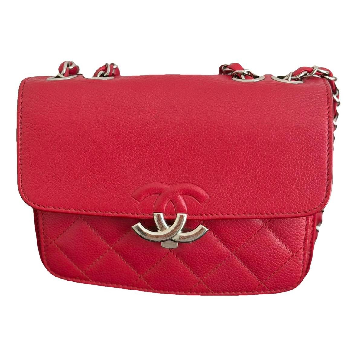 Trendy CC leather handbag