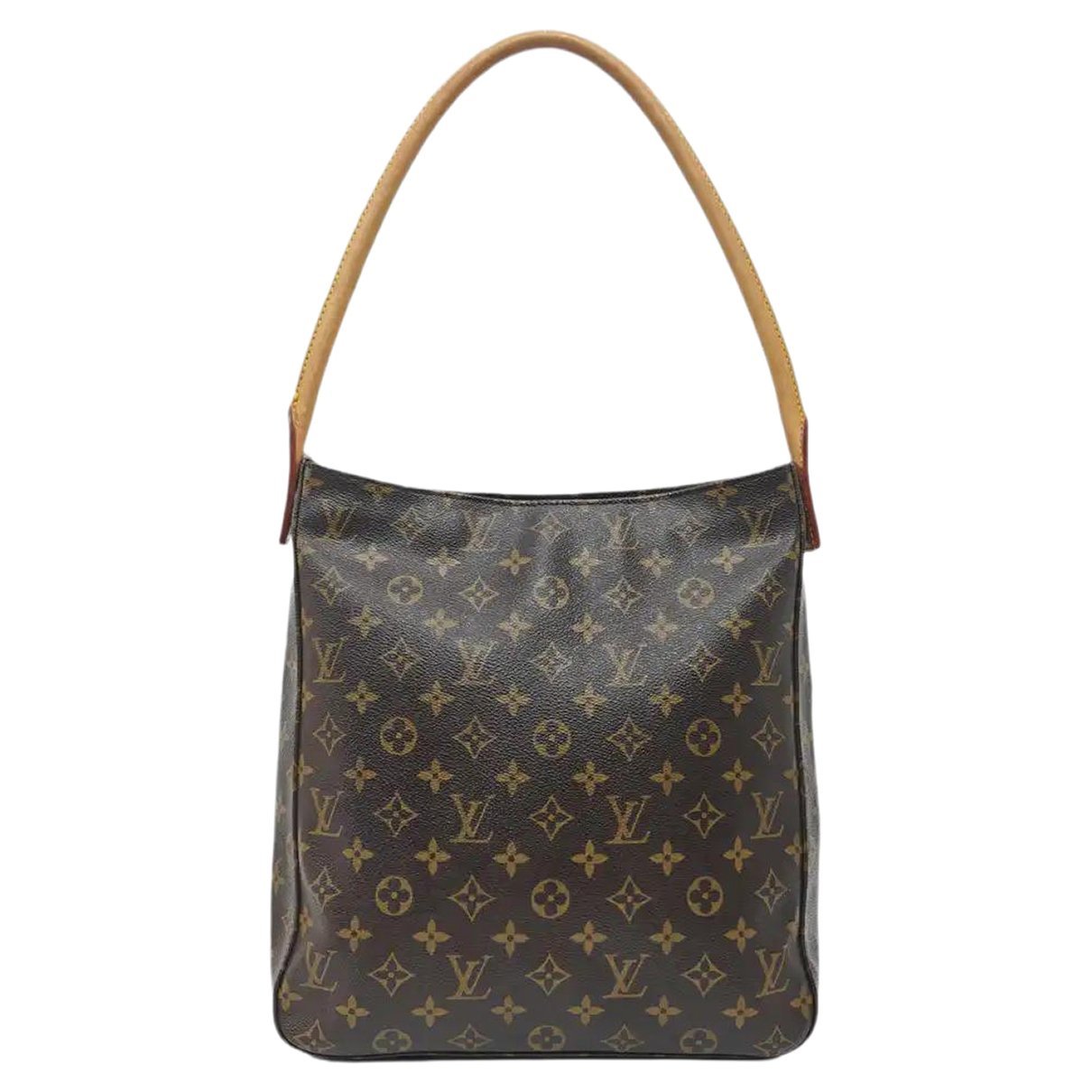Looping leather handbag