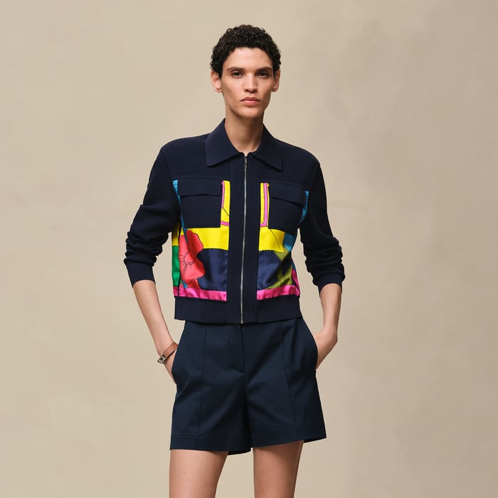 Bleu Outremer Zipped Jacket