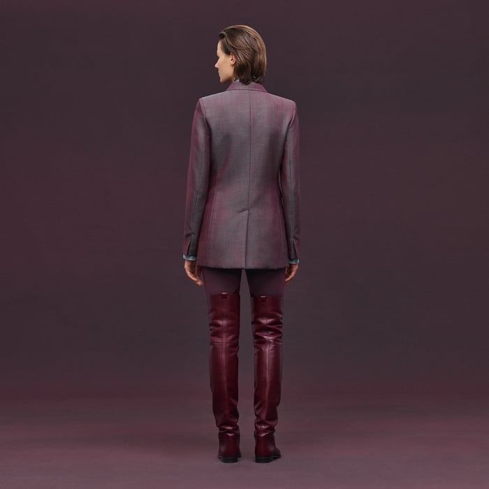 Rouge Bordeaux Wraparound Suit Jacket