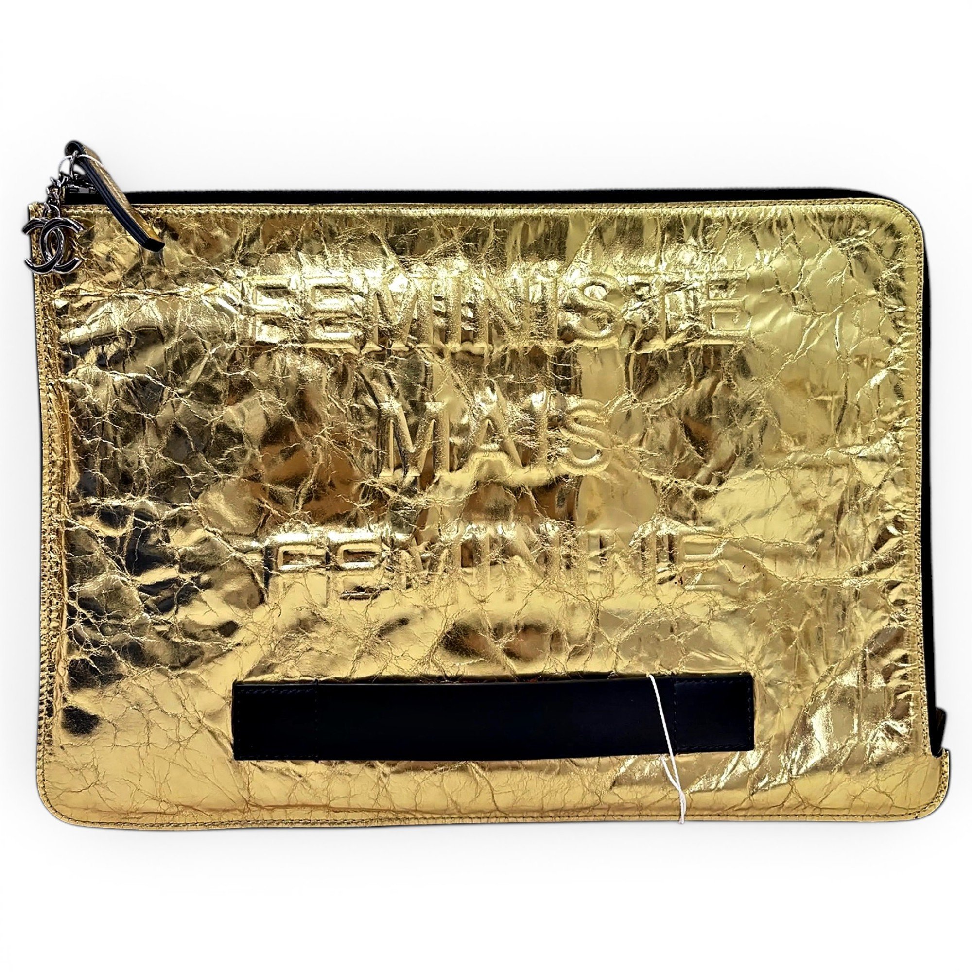 Leather clutch bag