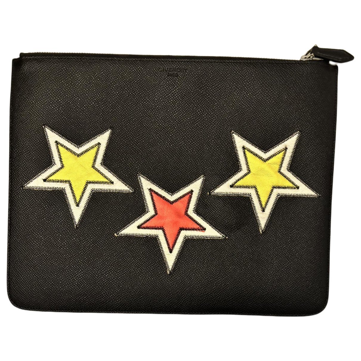 Leather clutch bag