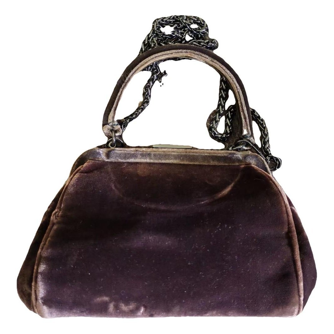 Velvet handbag