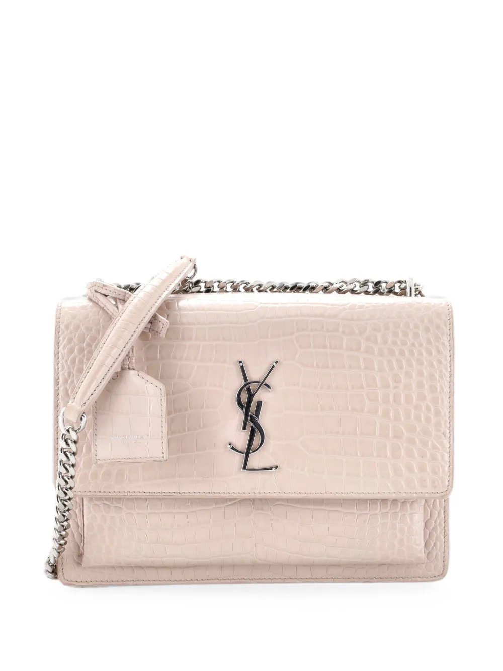 Sunset Crocodile Embossed Leather Medium crossbody bag