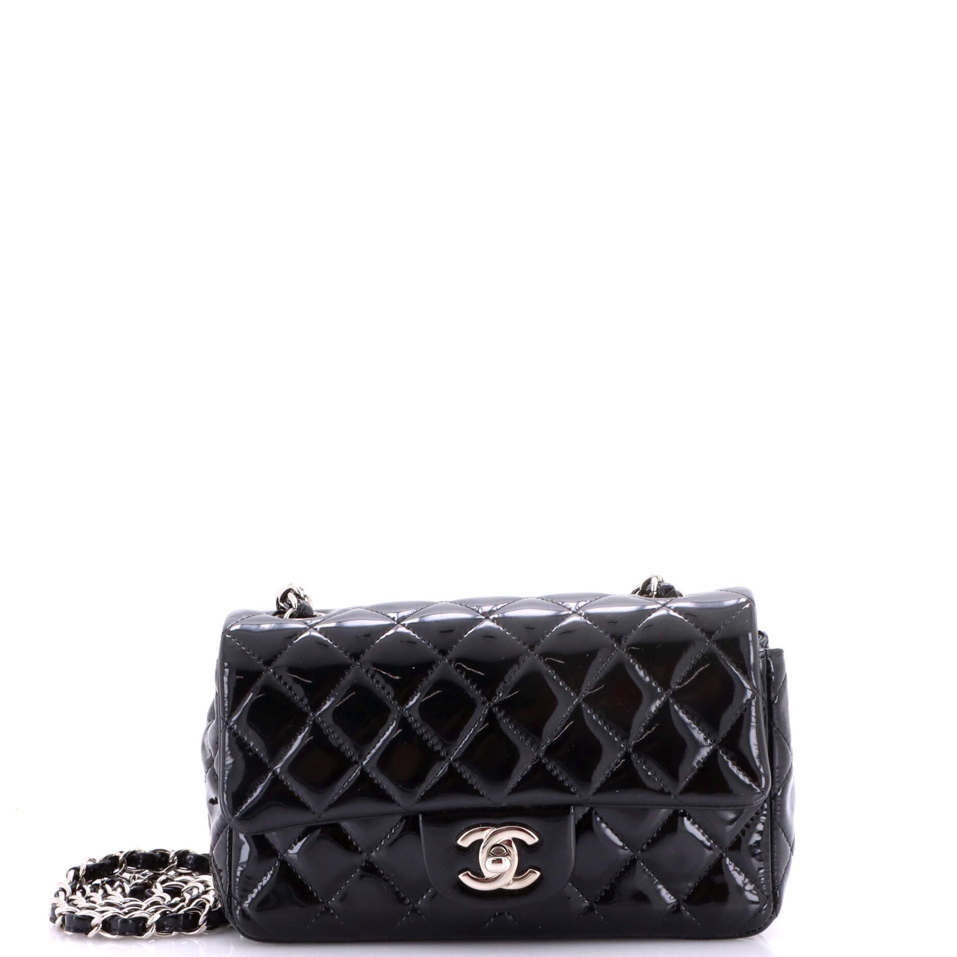 Classic Single Flap Bag Quilted Patent Mini