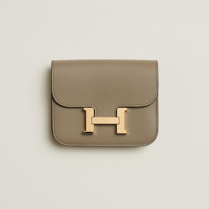 Beige Marfa Constance Slim Wallet
