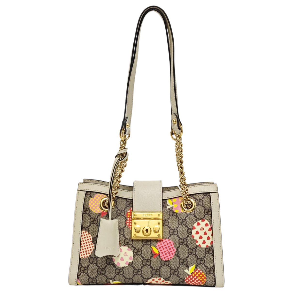 Padlock leather handbag