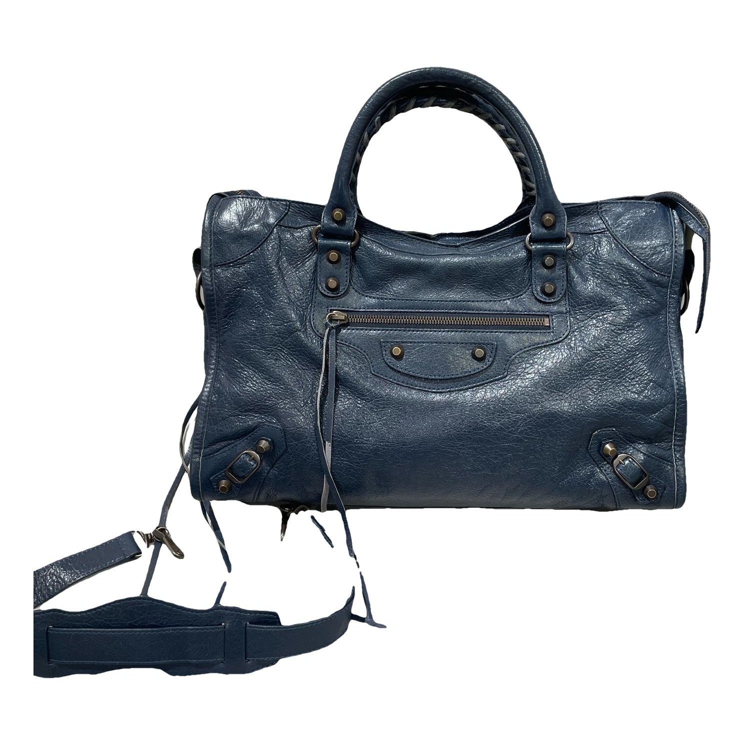 City leather handbag