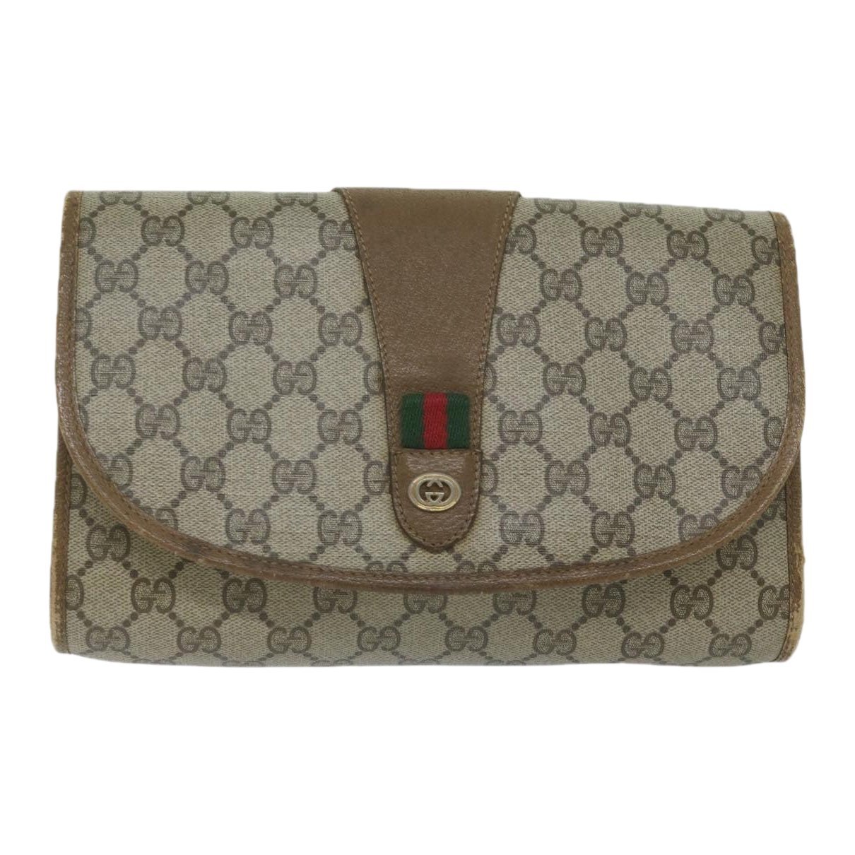 Leather clutch bag